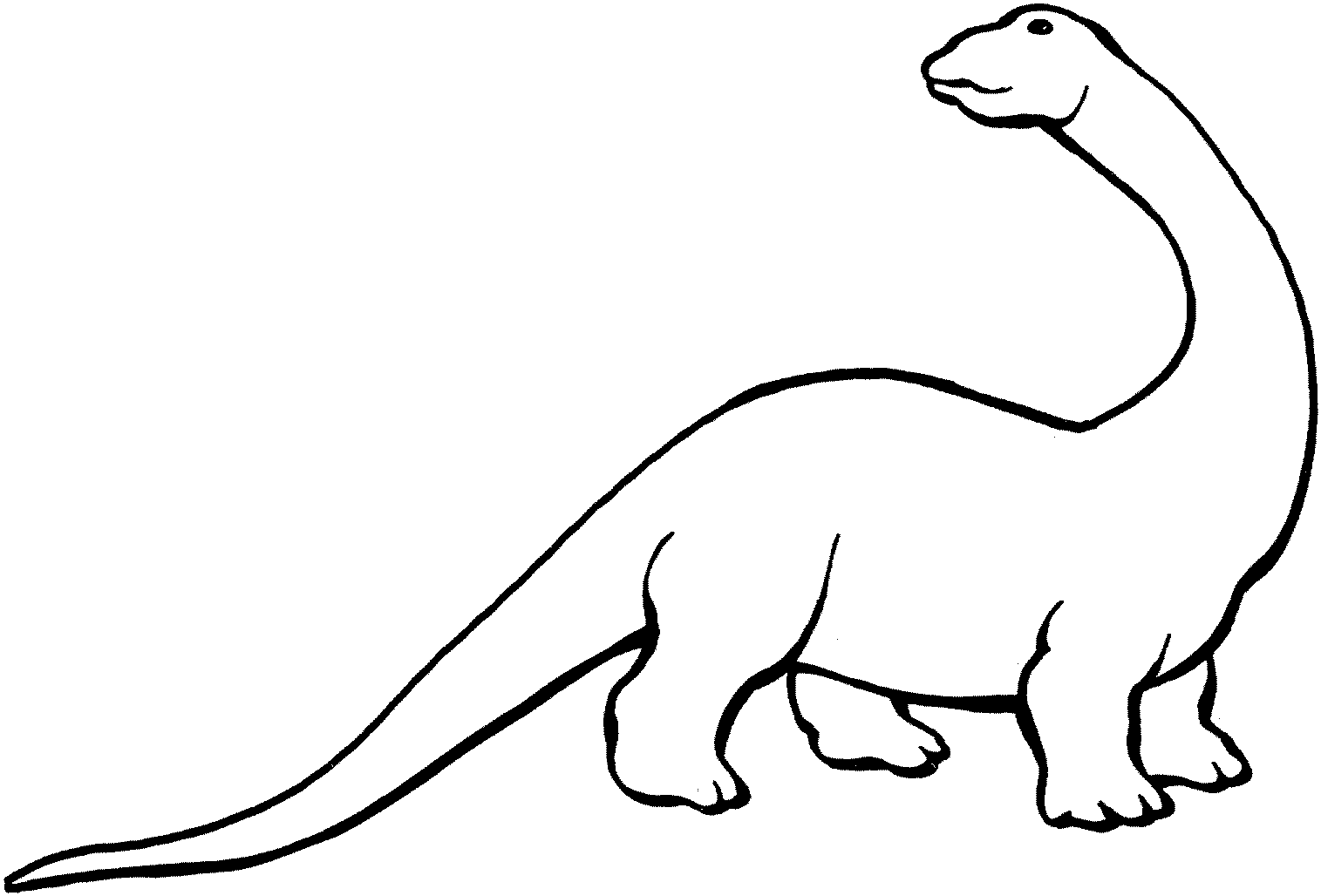 Динозавр вид сбоку контур