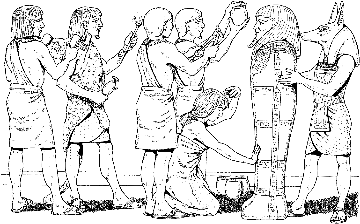 Древний Египет люди раскраска для детей