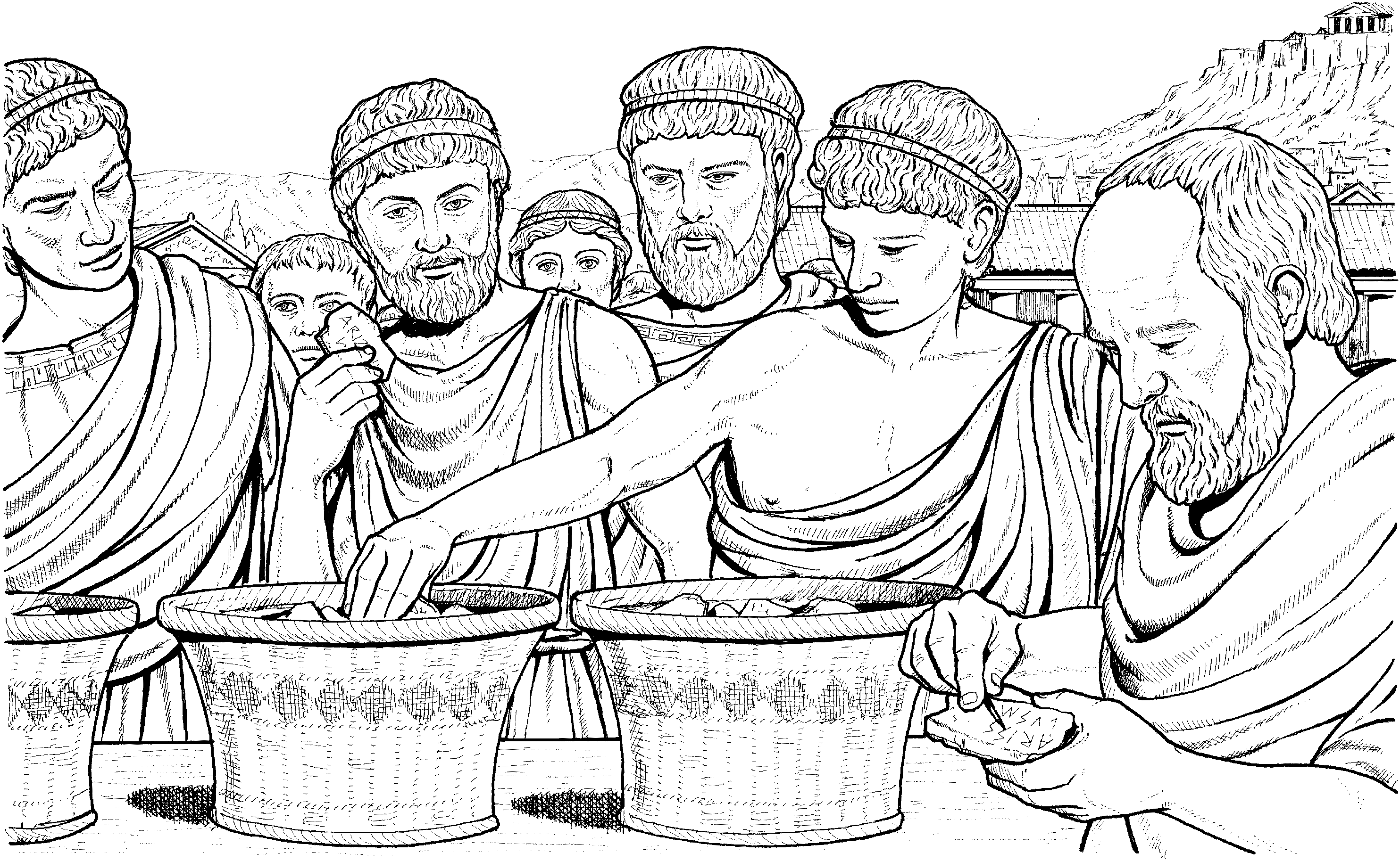 Тайное голосование в древней Греции