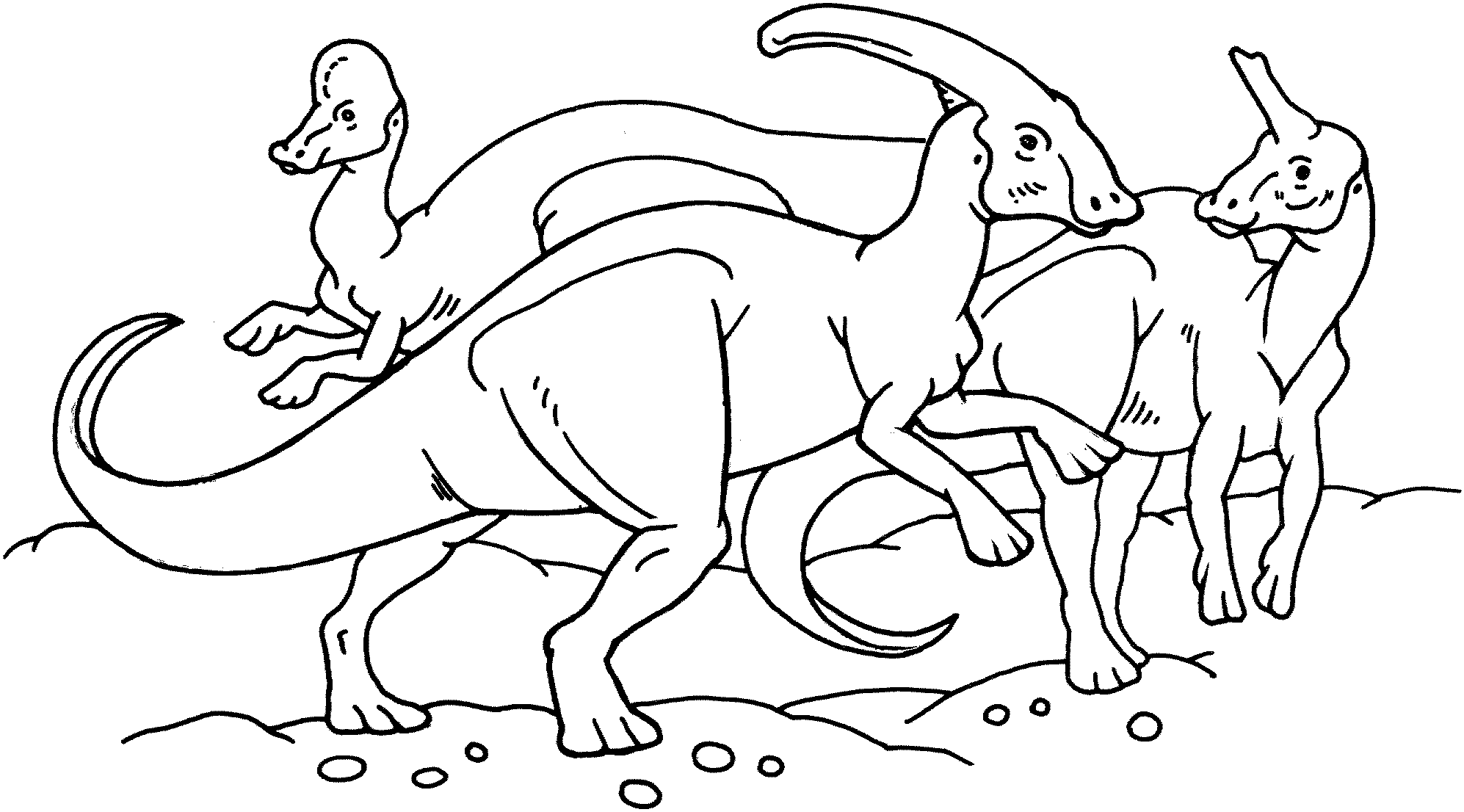 Паразауролоф динозавр раскраска
