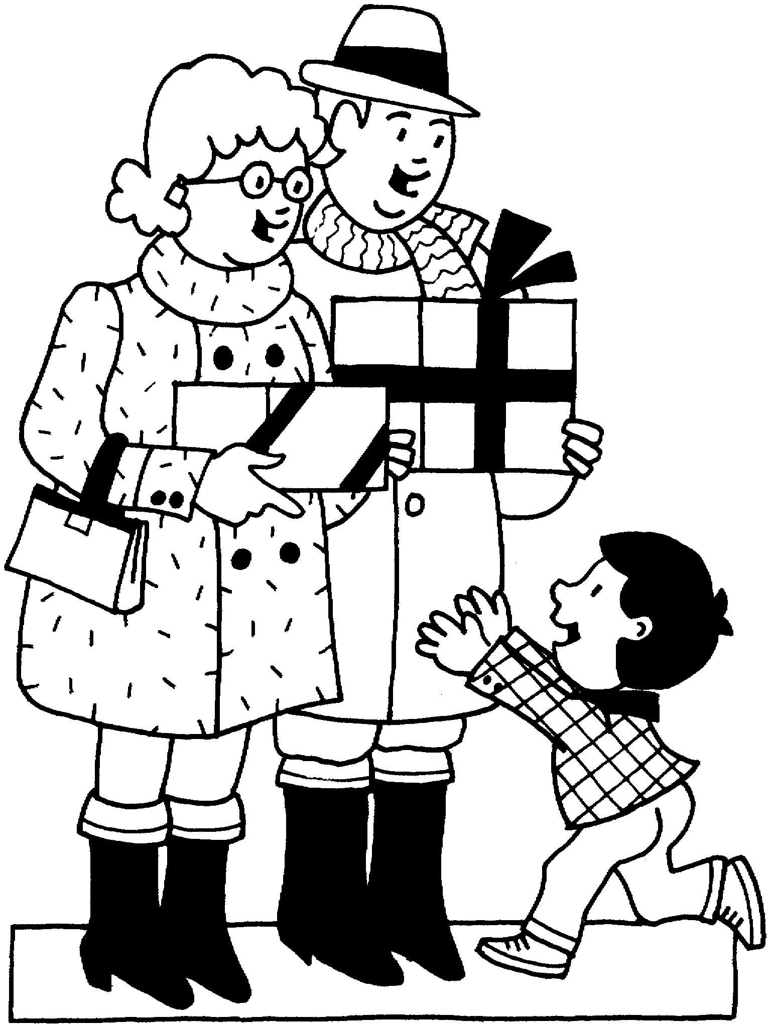 Раскраска право на семью для детей
